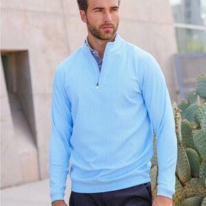 USA Palm Infinity 1/4 Zip Drift Blue Sz Medium NWOT